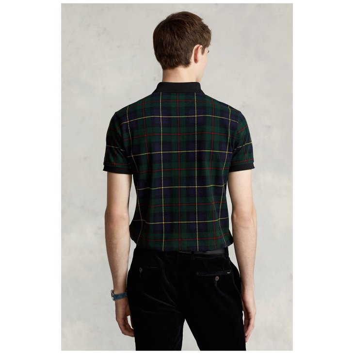 POLO RALPH LAUREN BOYS TARTAN MESH POLO SHIRT