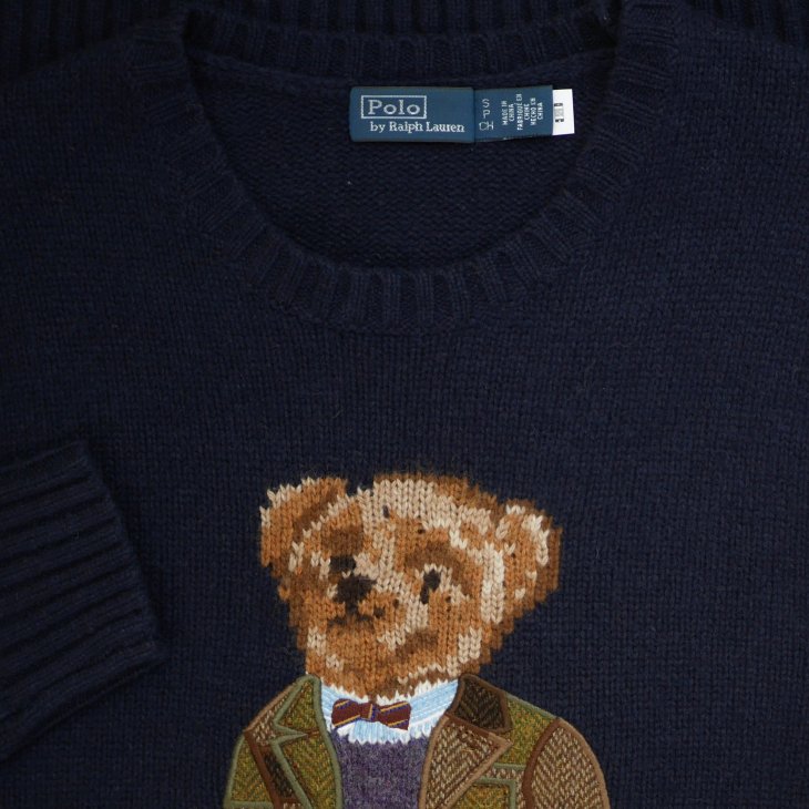 POLO RALPH LAUREN POLO BEAR WOOL CASHMERE SWEATER