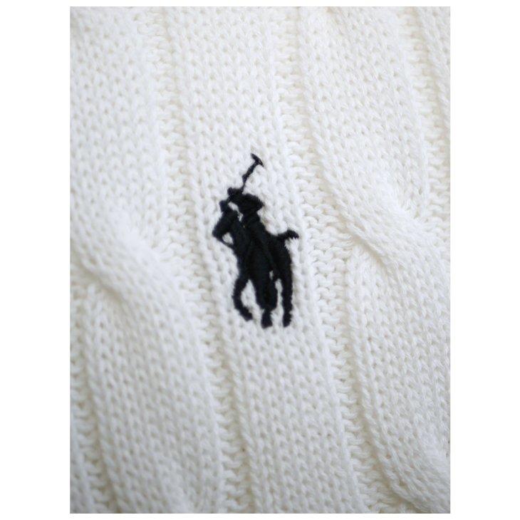 POLO RALPH LAUREN WOMEN COTTON CABLE SHORT SLEEVE JUMPER