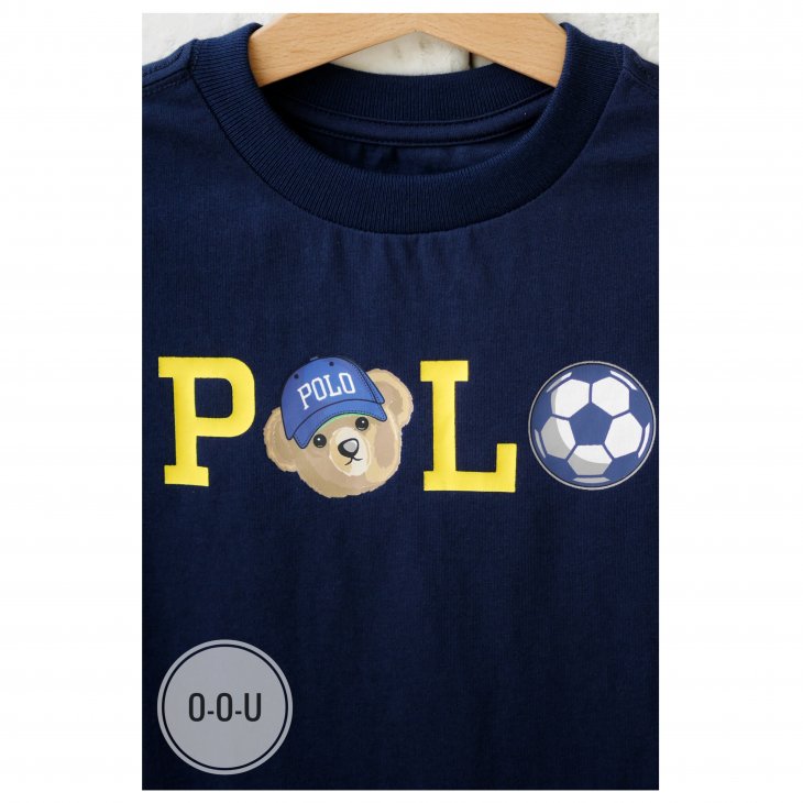 POLO RALPH LAUREN KIDS POLO BEAR & SOCCER COTTON T-SHIRT