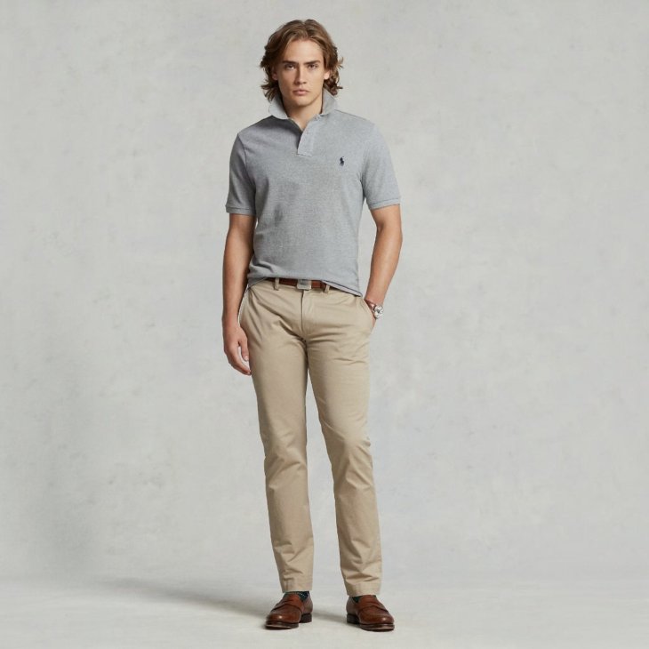 POLO RALPH LAUREN THE EARTH CUSTOM SLIM FIT POLO SHIRT