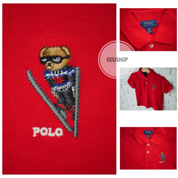 POLO RALPH LAUREN POLO BEAR KIDS COTTON MESH POLO