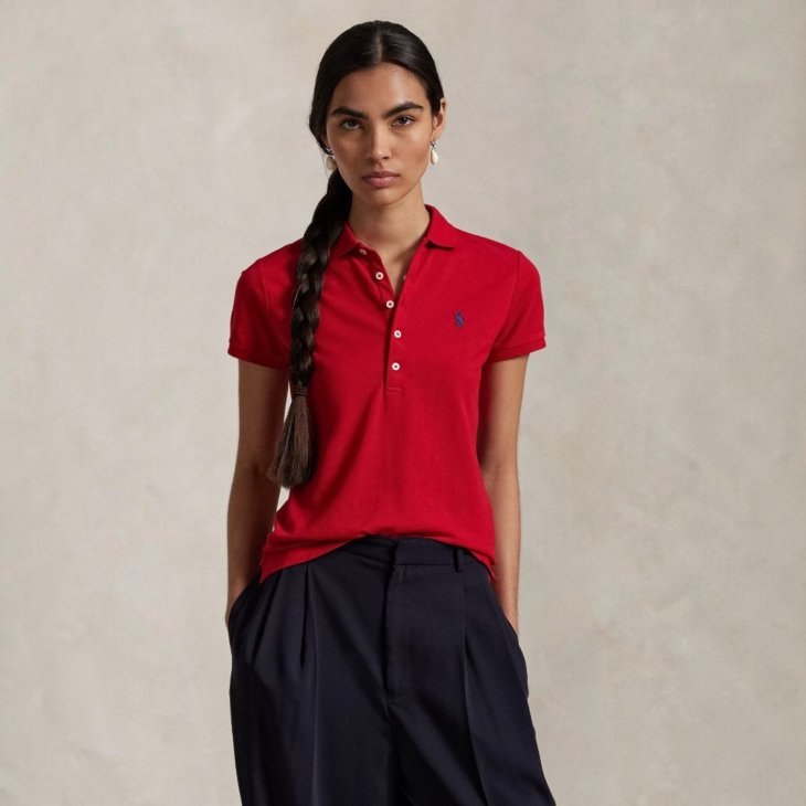POLO RALPH LAUREN WOMEN SLIM FIT STRETCH POLO SHIRT