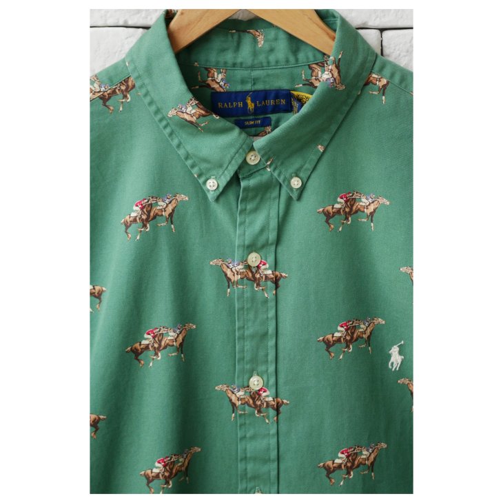 POLO RALPH LAUREN SLIM FIT EQUESTRIAN PRINT TWILL SHIRT