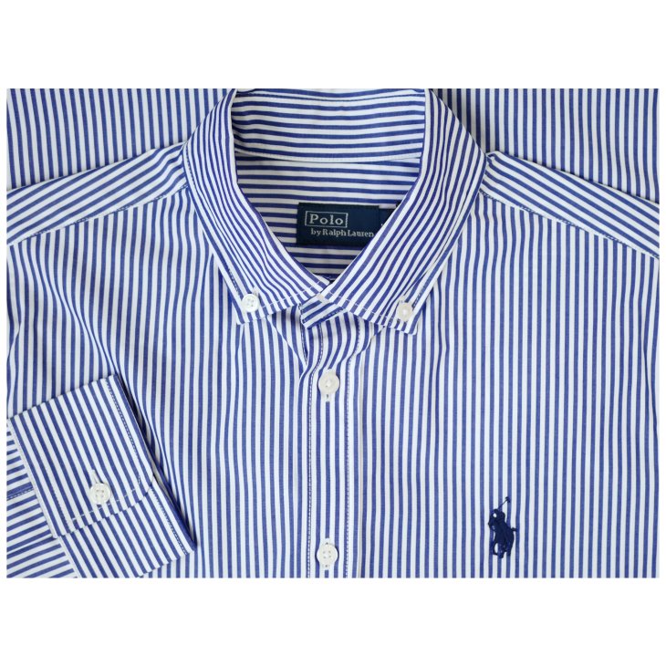 POLO RALPH LAUREN WOMEN SLIM FIT STRIPED COTTON SHIRT