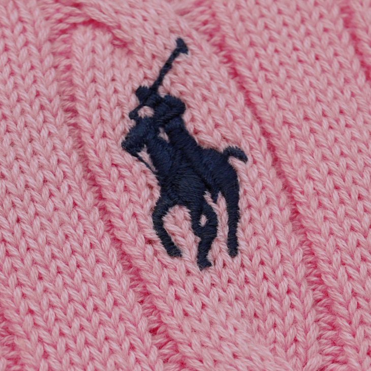 POLO RALPH LAUREN WOMEN COTTON CABLE SHORT SLEEVE JUMPER