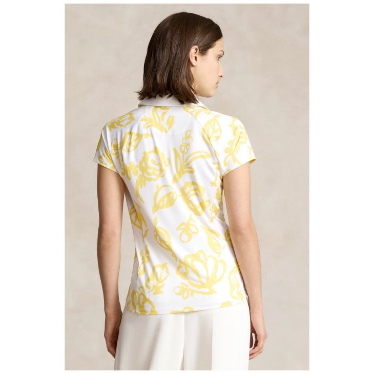 POLO RALPH LAUREN RLX TAILORED FIT FLORAL JERSEY POLO SHIRT