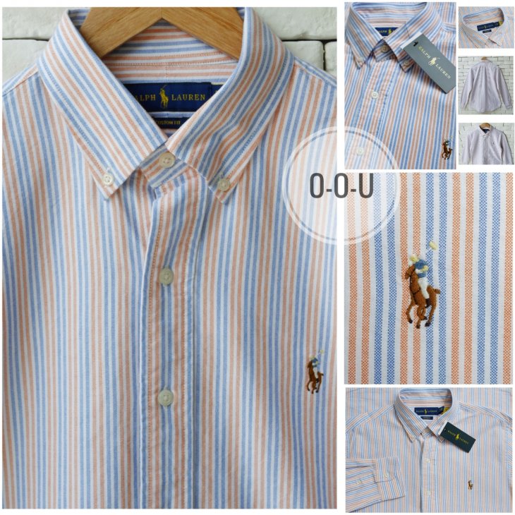 POLO RALPH LAUREN CUSTOM FIT STRIPED OXFORD SHIRT