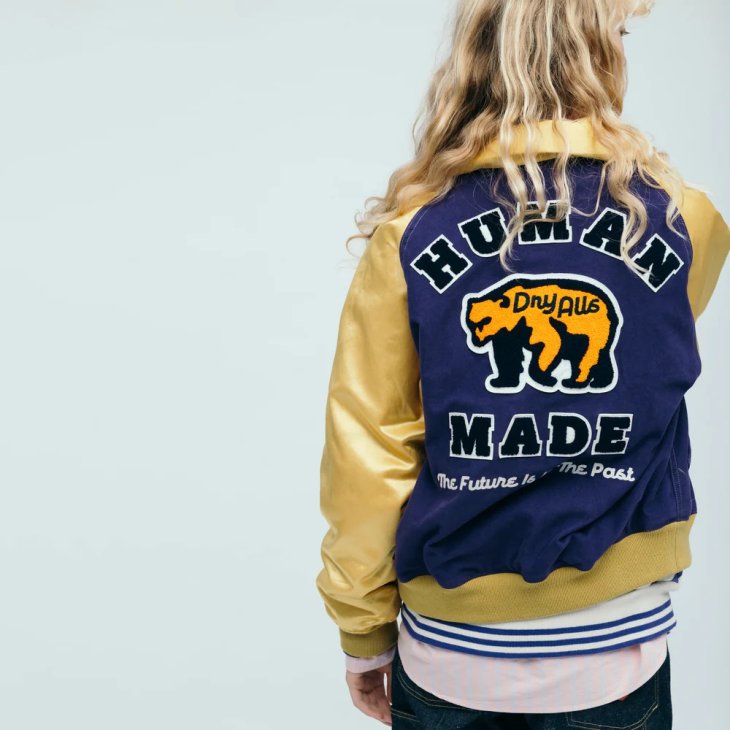 HUMAN MADE SATIN VARSITY JACKET
