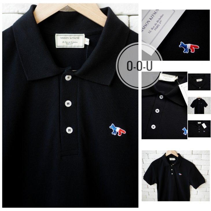 MAISON KITSUNE TRICOLOR FOX PATCH CLASSIC POLO