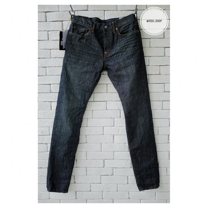 EVISU SLIM-FIT DENIM JEANS WITH SEAGULL EMBROIDERY