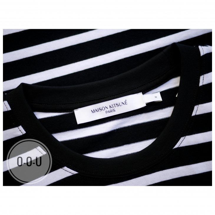 MAISON KITSUNE TRICOLOR FOX  PATCH MARIN TEE-SHIRT