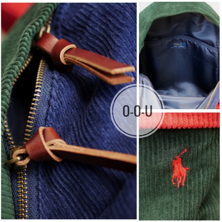 POLO RALPH LAUREN COLOR BLOCKED CORDUROY BACKPACK