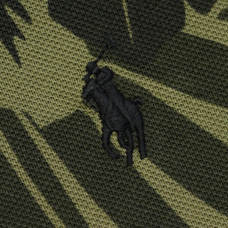 POLO RALPH LAUREN CUSTOM SLIM FIT PALM CAMO MESH POLO SHIRT