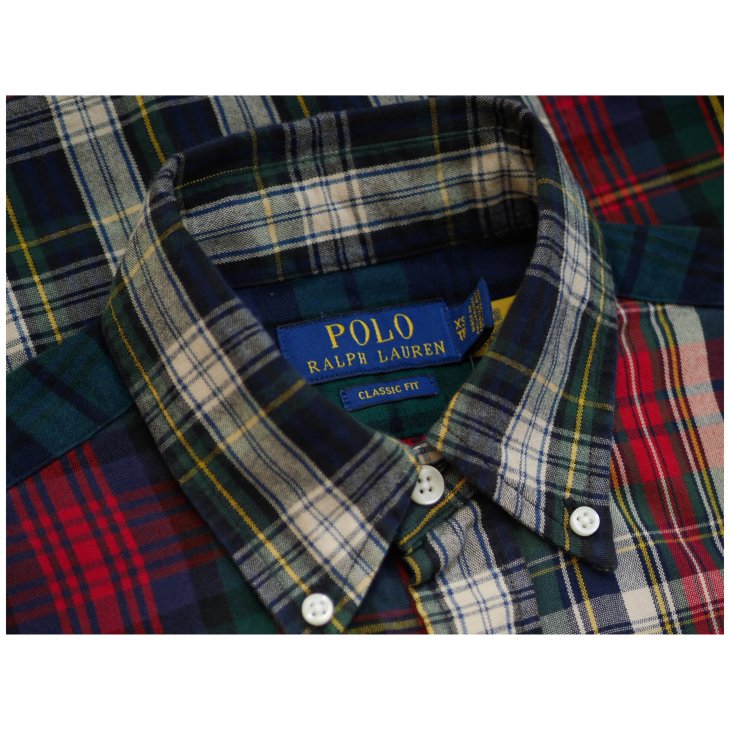 POLO RALPH LAUREN CLASSIC FIT PLAID OXFORD FUN SHIRT