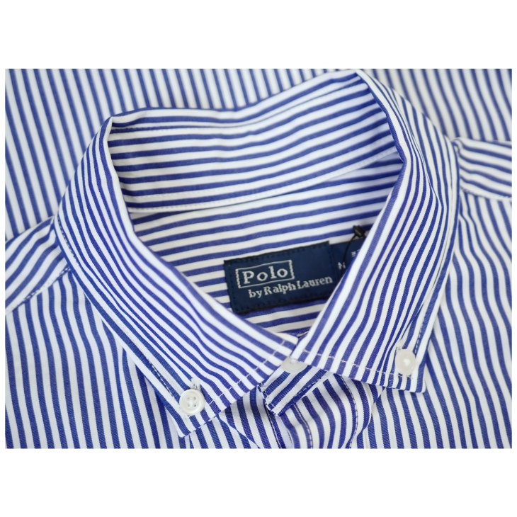 POLO RALPH LAUREN WOMEN SLIM FIT STRIPED COTTON SHIRT