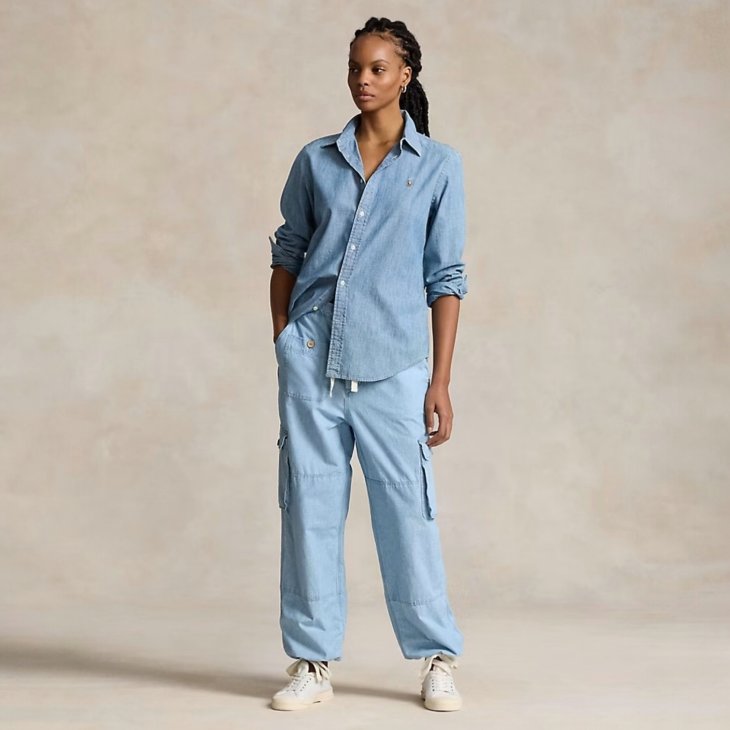 POLO RALPH LAUREN CHAMBRAY CARGO PANT