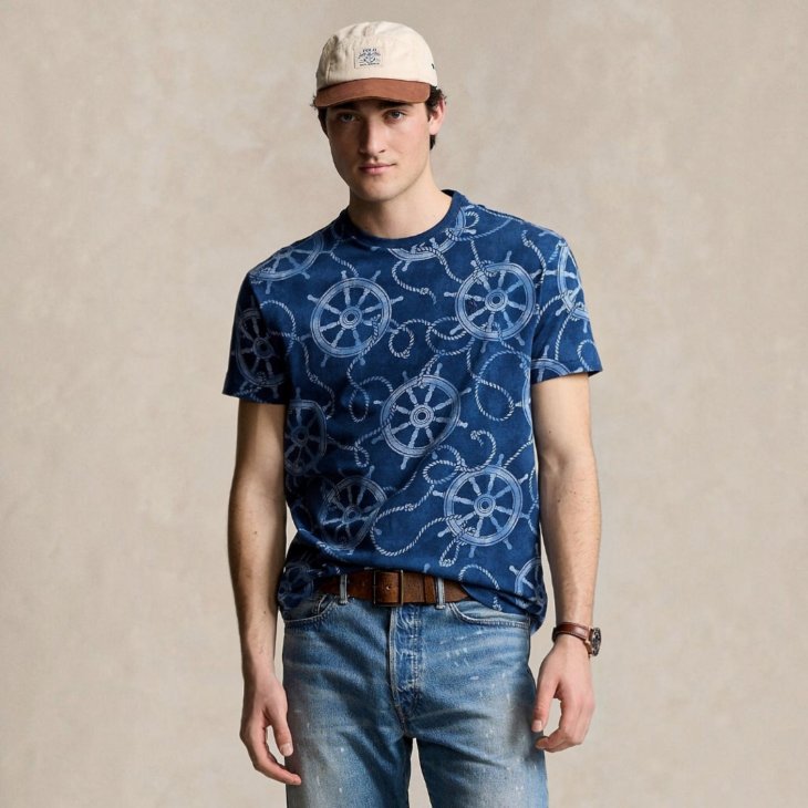 POLO RALPH LAUREN CLASSIC FIT NAUTICAL JERSEY T-SHIRT