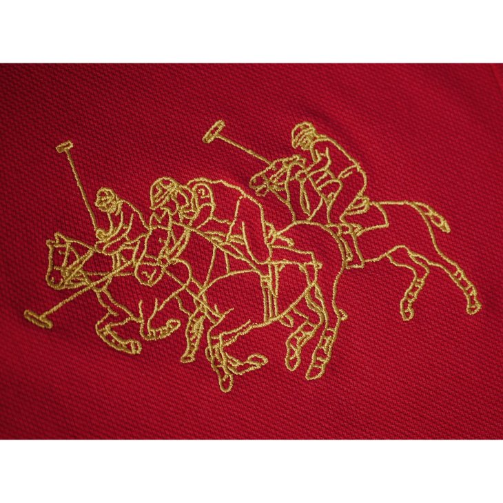 POLO RALPH LAUREN CUSTOM SLIM FIT LUNAR NEW YEAR TRIPLE PONY POLO SHIRT