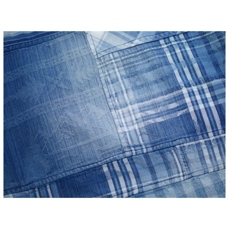 POLO RALPH LAUREN CLASSIC FIT INDIGO PATCHWORK WORKSHIRT