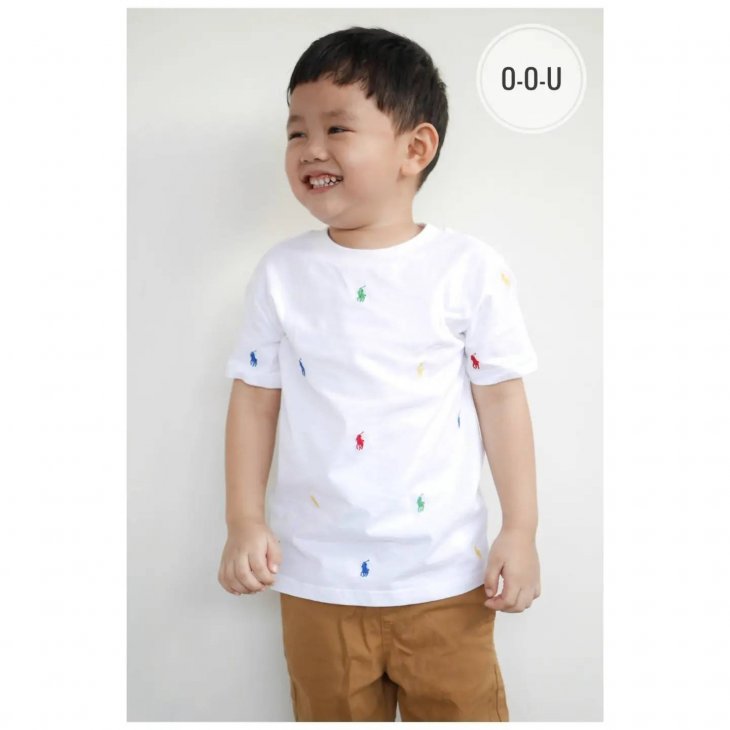 POLO RALPH LAUREN KIDS ALL-OVER POLO PONY T-SHIRT