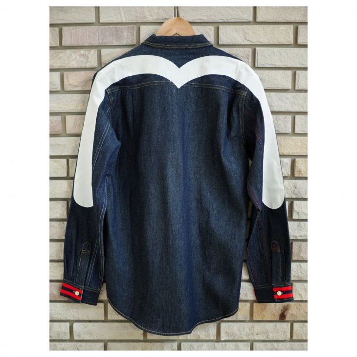 EVISU Daicock Backprint Denim Shirt