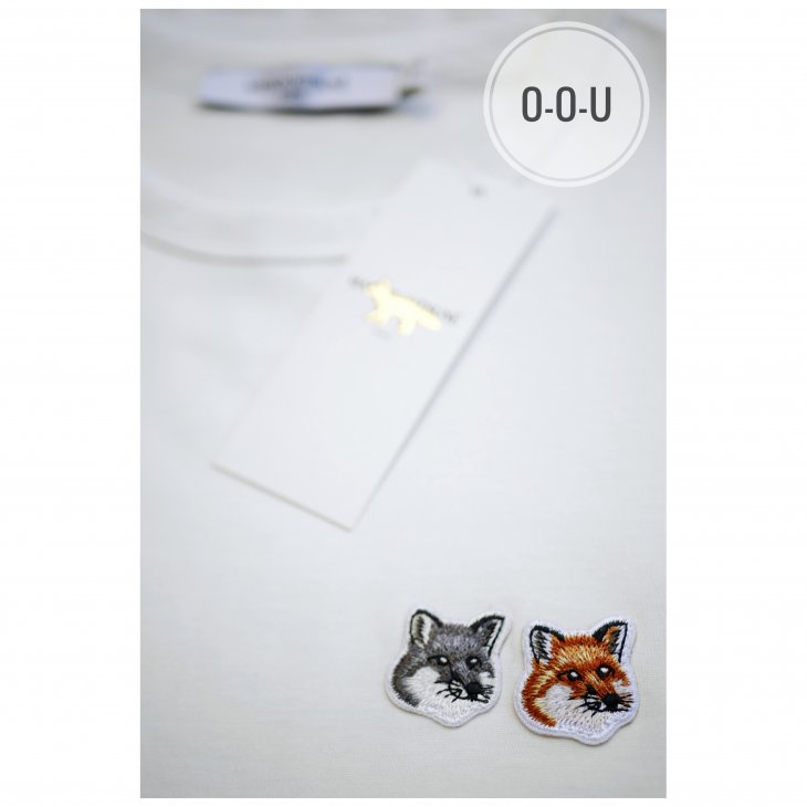 MAISON KITSUNE TEE-SHIRT DOUBLE FOX HEAD PATCH