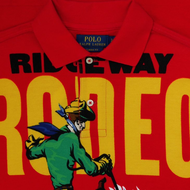 POLO RALPH LAUREN CLASSIC FIT MESH GRAPHIC POLO SHIRT