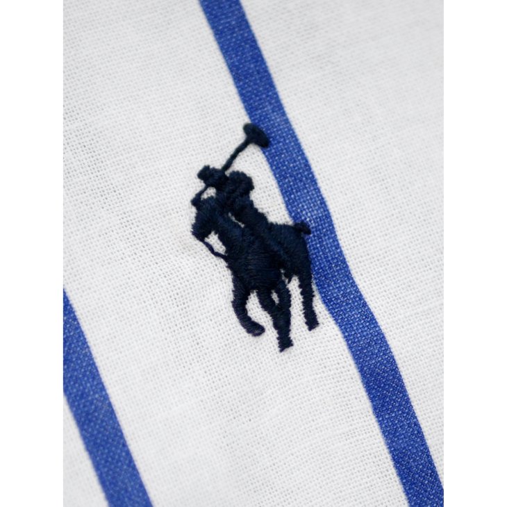 POLO RALPH LAUREN WOMEN STRIPED COTTON-LINEN SHIRT