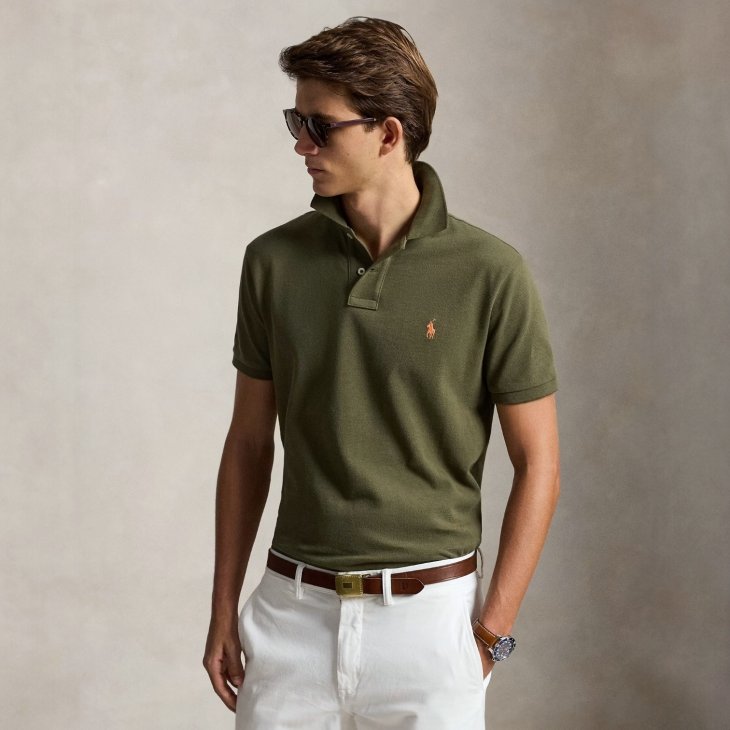 POLO RALPH LAUREN THE EARTH CUSTOM SLIM FIT POLO SHIRT