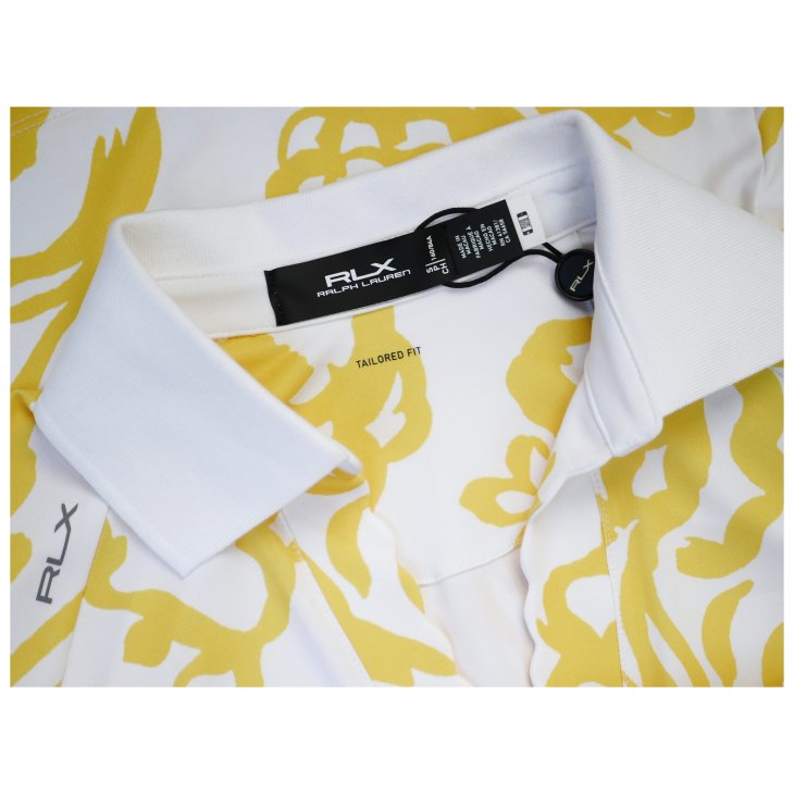 POLO RALPH LAUREN RLX TAILORED FIT FLORAL JERSEY POLO SHIRT