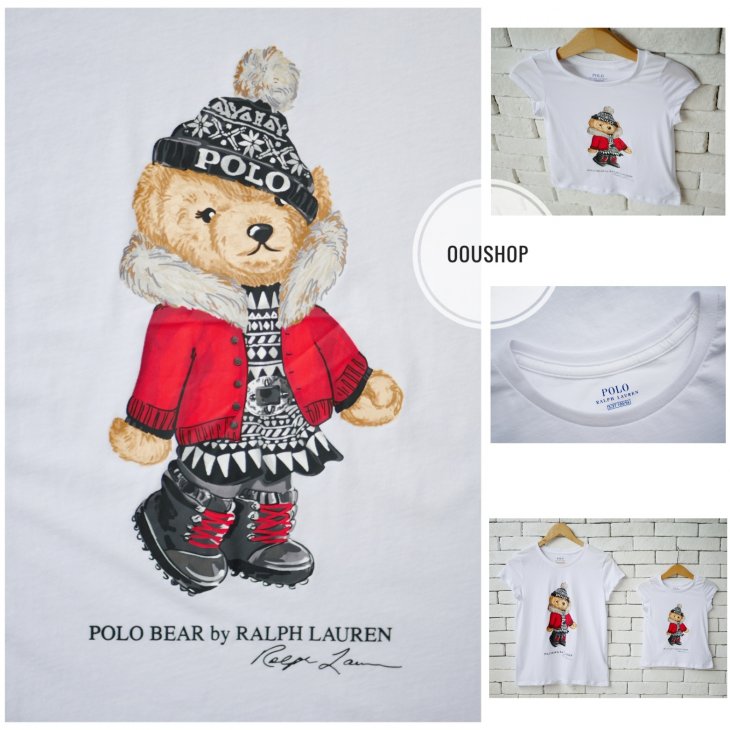 POLO RALPH LAUREN POLO BEAR KIDS COTTON JERSEY TEE