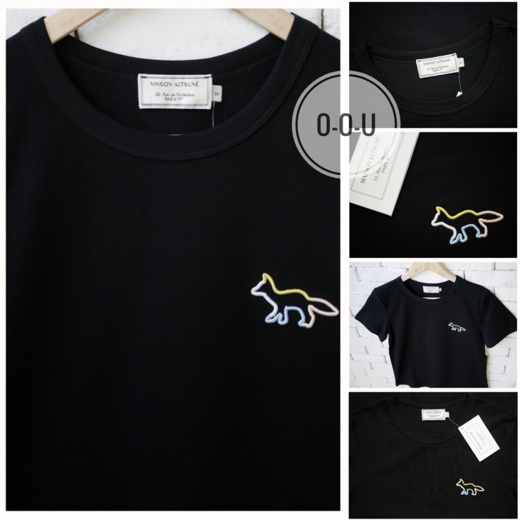 MAISON KITSUNÉ RAINBOW PROFILE FOX T-SHIRT