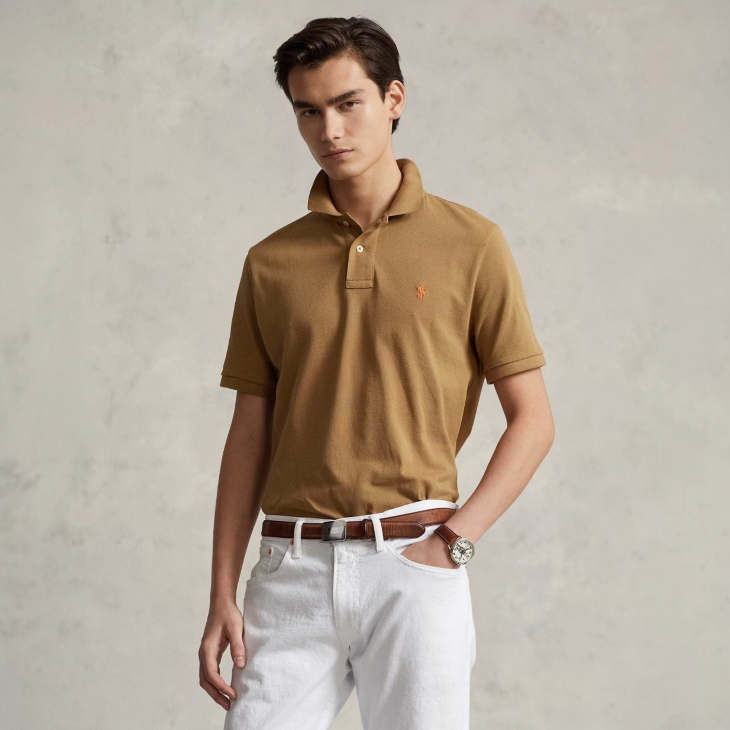 POLO RALPH LAUREN THE EARTH CUSTOM SLIM FIT POLO SHIRT