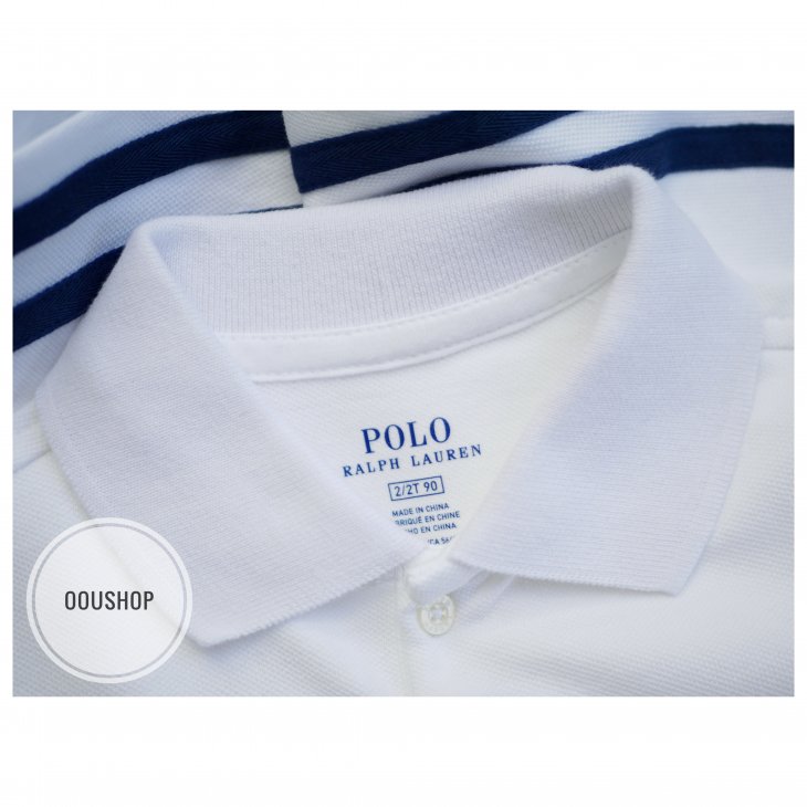 POLO RALPH LAUREN KIDS STRIPED STRETCH MESH POLO DRESS