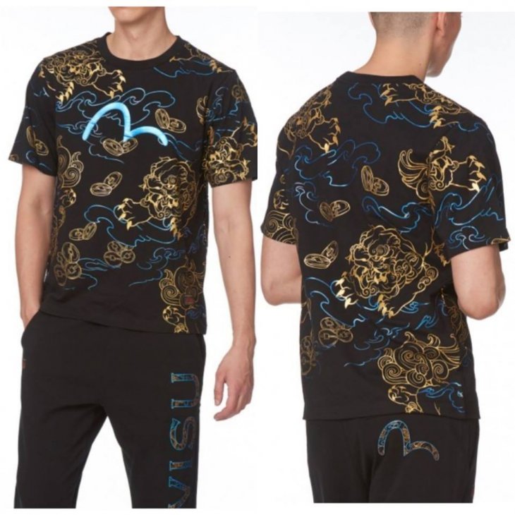 EVISU KIRIN FOIL-PRINTED T-SHIRT