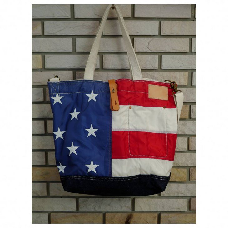 USA FLAG COTTON CANVAS TOTE