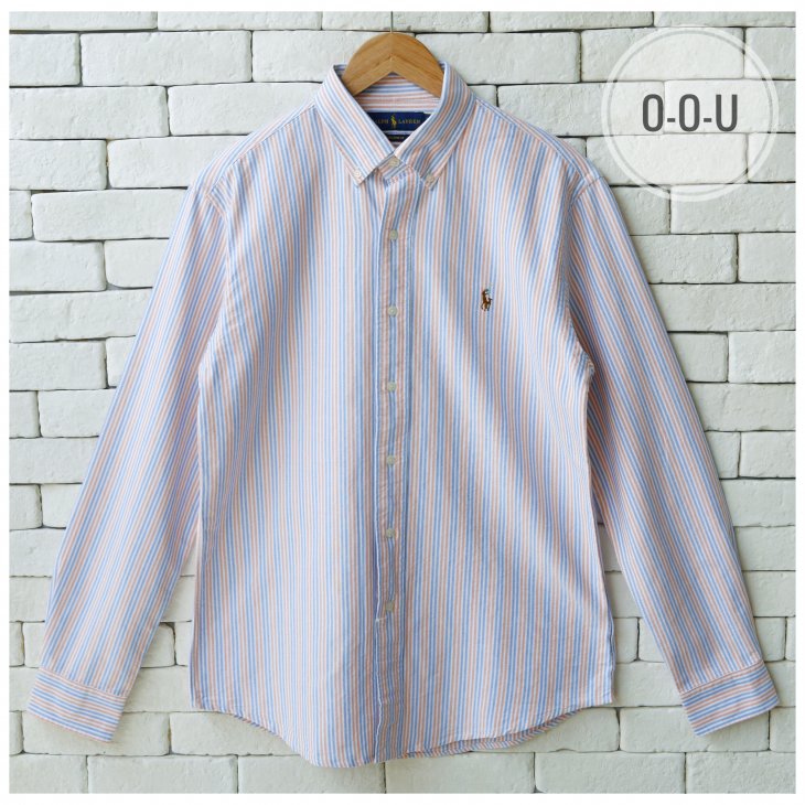 POLO RALPH LAUREN CUSTOM FIT STRIPED OXFORD SHIRT