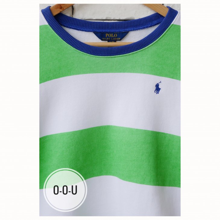 POLO RALPH LAUREN GIRLS STRIPED FLEECE SWEATSHIRT