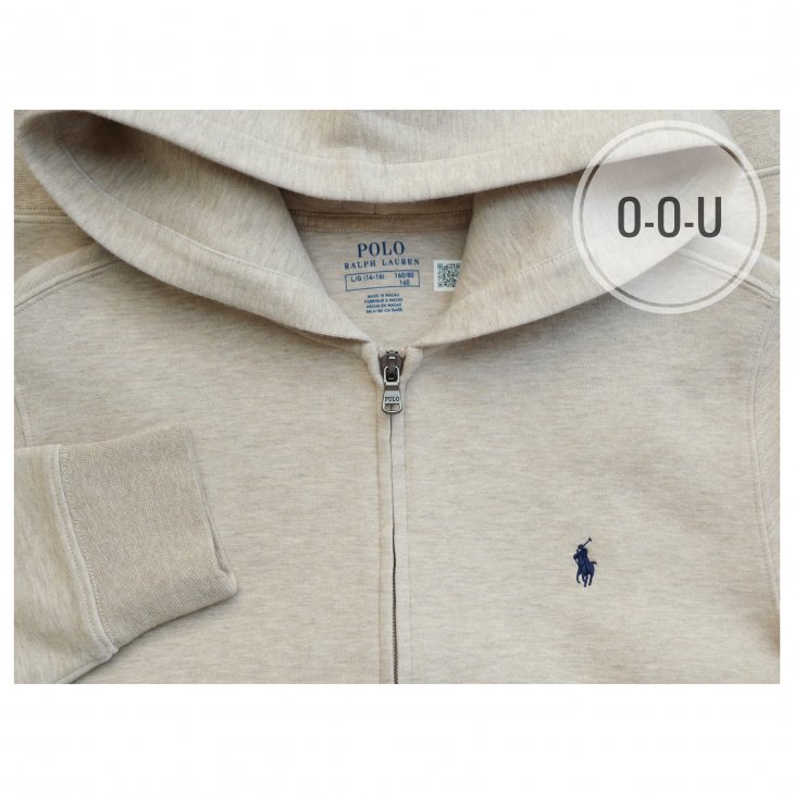 POLO RALPH LAUREN BOYS DOUBLE KNIT FULL ZIP HOODIE