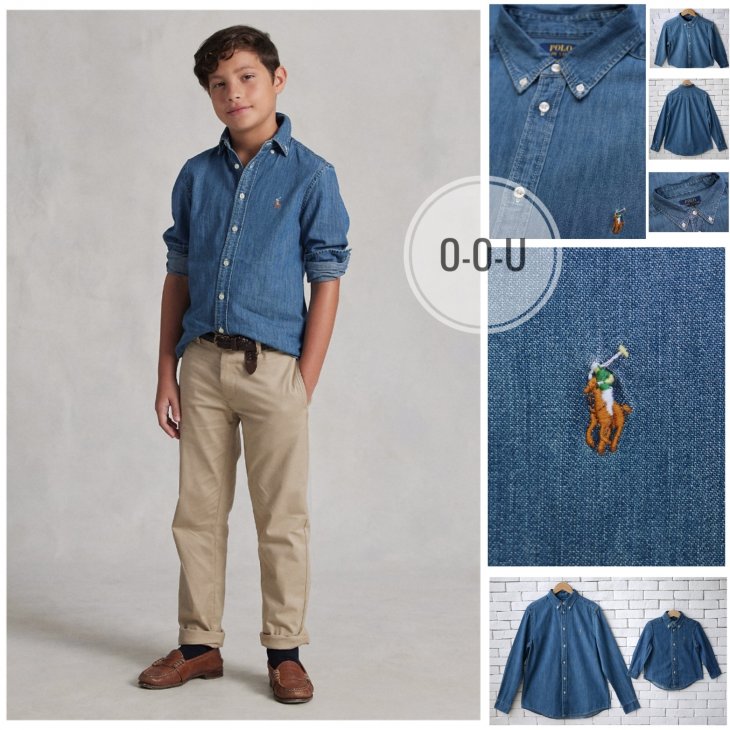 POLO RALPH LAUREN BOYS COTTON DENIM SHIRT
