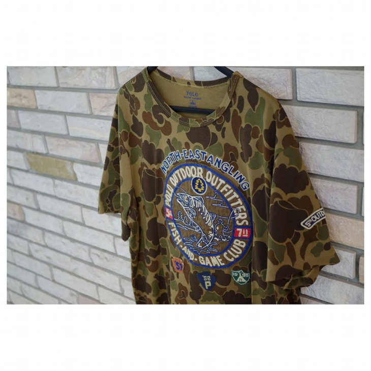POLO RALPH LAUREN FISHING DUCK T-SHIRT CAMOUFLAGE CUSTOM-FIT