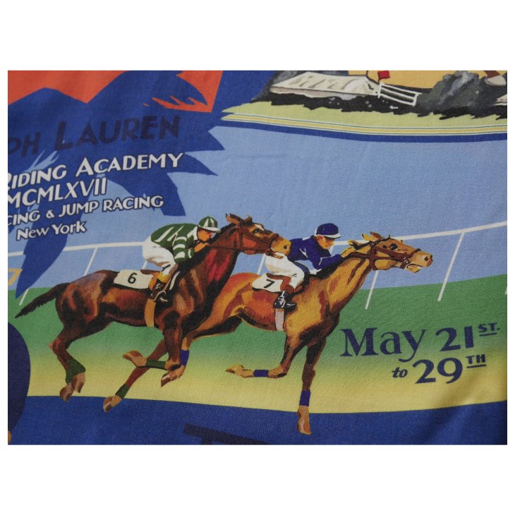 POLO RALPH LAUREN CLASSIC FIT EQUESTRIAN PRINT CAMP SHIRT