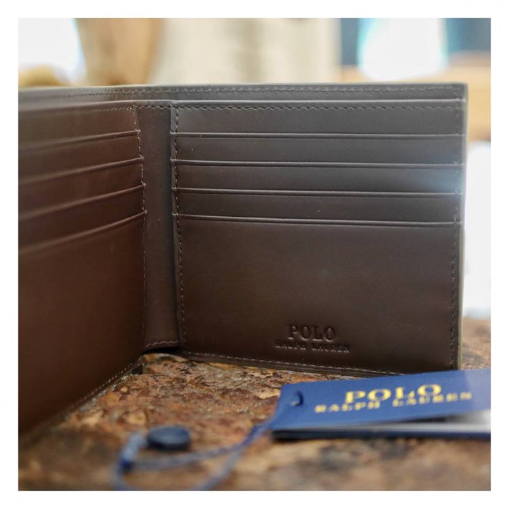 POLO RALPH LAUREN PRINT LEATHER BILLFOLD