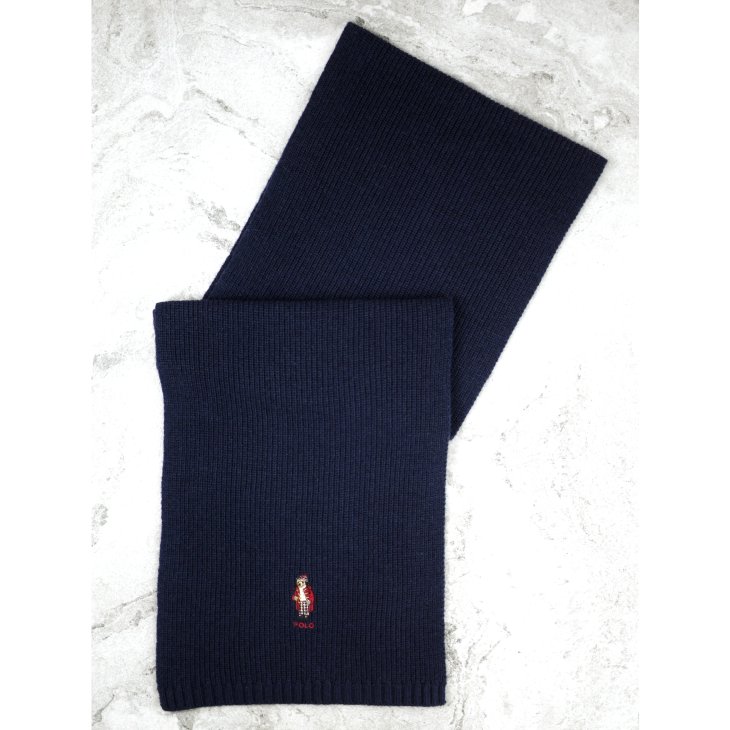 POLO RALPH LAUREN POLO BEAR RIB-KNIT SCARF