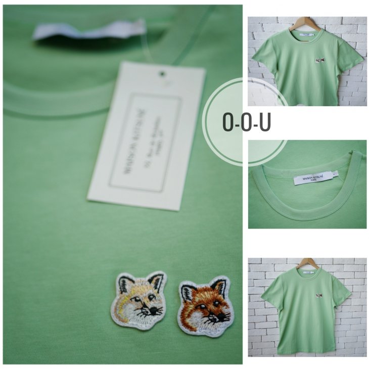 MAISON KITSUNE TEE-SHIRT DOUBLE FOX HEAD PATCH