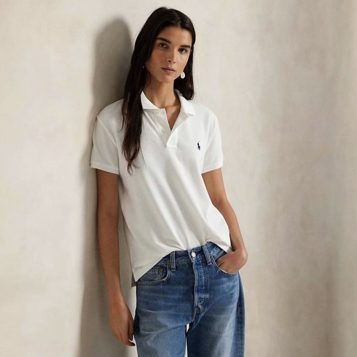 POLO RALPH LAUREN WOMEN CLASSIC FIT MESH POLO SHIRT