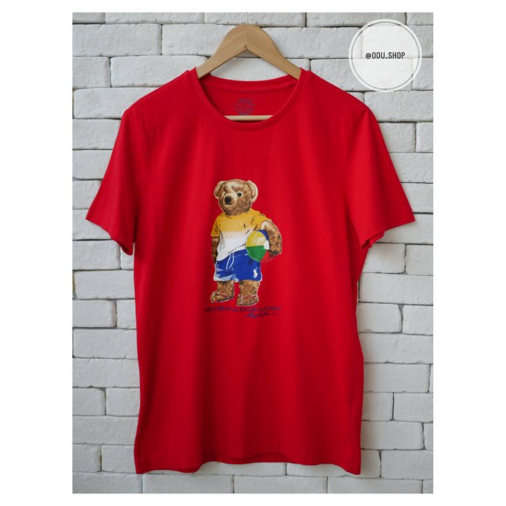 POLO RALPH LAUREN BEACH BALL BEAR COTTON T-SHIRT