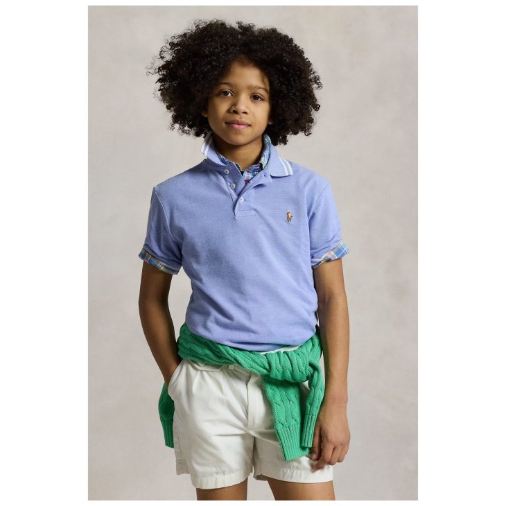 POLO RALPH LAUREN BOYS OXFORD MESH POLO SHIRT