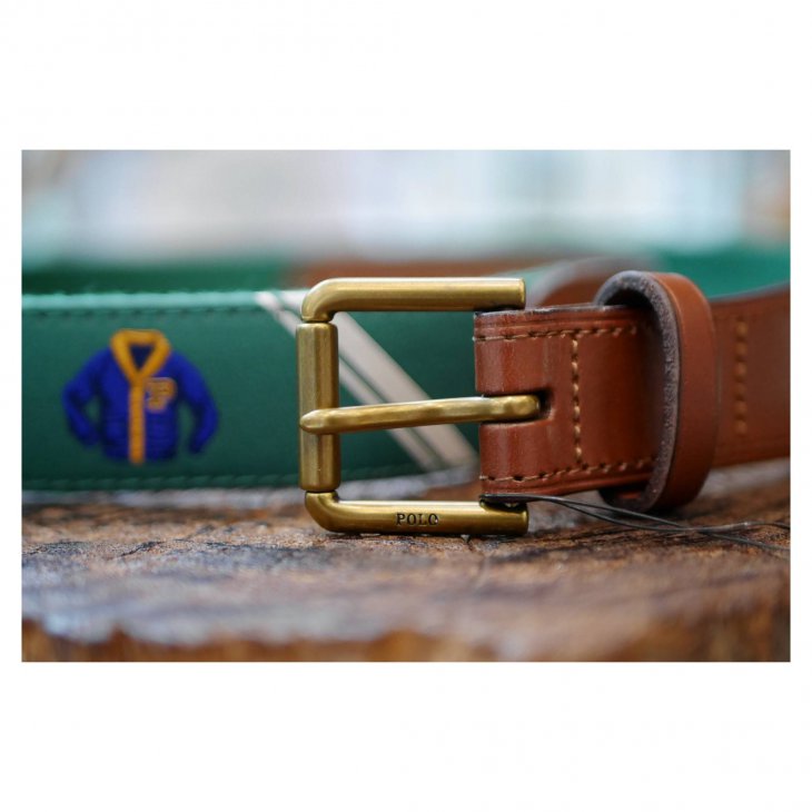POLO RALPH LAUREN FOX-OVERLAY WEBBED BELT